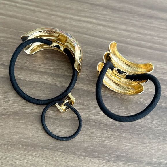 Elegant Gold Hair Cuffs Q87 - Picture 4 of 5